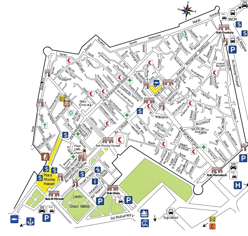 Plan des Souks